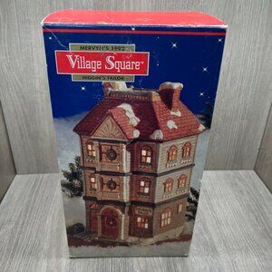 Mervyn's 1992 Christmas Village Square Higgin's Tailor Lighted House Vtg E103807